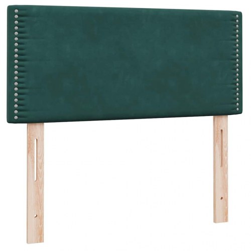 Kontinentalseng med madras 100x210 cm fløjl mørkegrøn