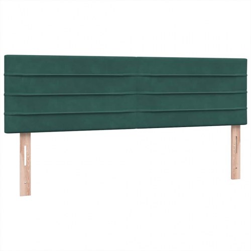 Kontinentalseng med madras 140x210 cm fløjl mørkegrøn