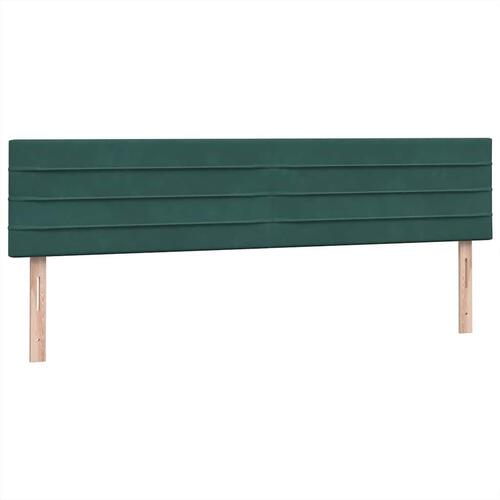 Kontinentalseng med madras 180x210 cm fløjl mørkegrøn