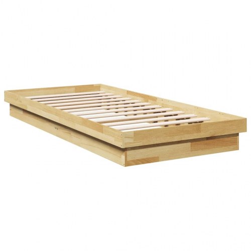 Sengestel uden madras 90x190 cm massivt egetræ