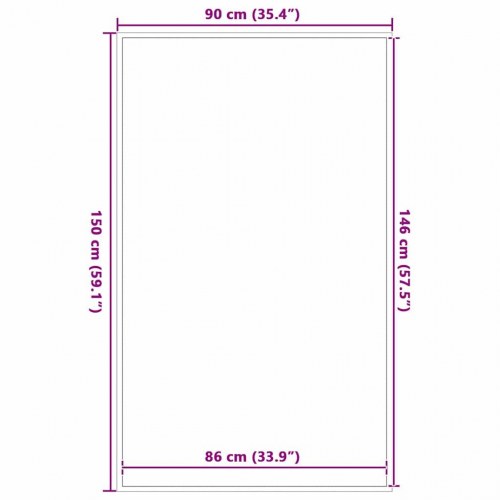 Dørmåtte Sort 90x150 cm