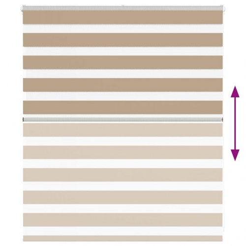 Zebragardin sandbrun 135×100 cm - stofbredde 130,9 cm, polyester