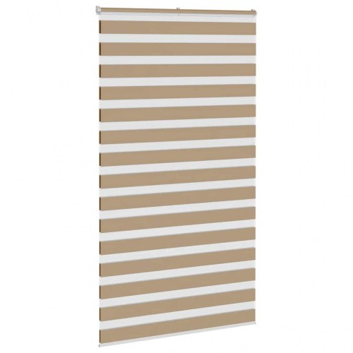 Zebragardin sandbrun 135×200 cm - stofbredde 130,9 cm, polyester