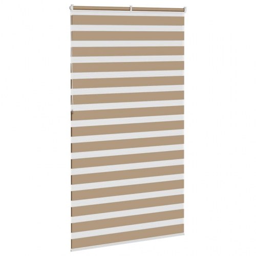 Zebragardin - sandbrun 125×230 cm, stofbredde 120,9 cm, polyester