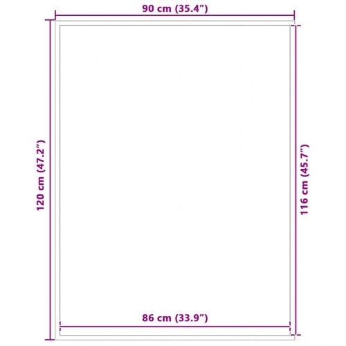 Dørmåtte Sort 90x120 cm