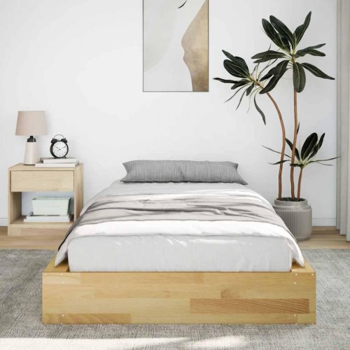 Sengeramme i massivt egetræ 75 x 190 cm