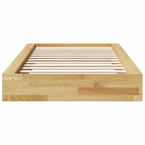 Sengeramme i massiv eg med opbevaring 100x200 cm - uden madras