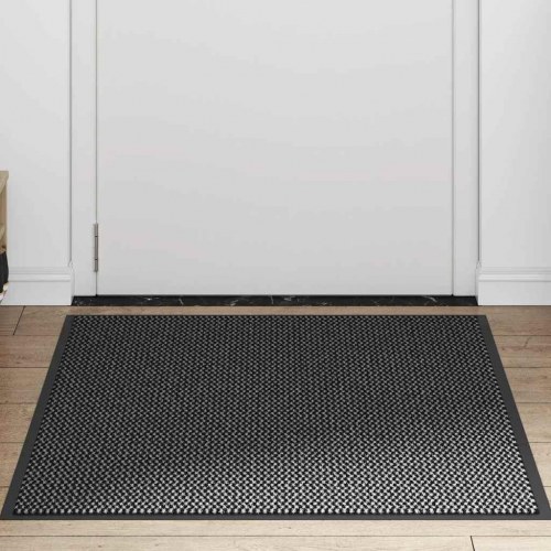 Dørmåtte 80×120 cm - antracitgrå, skridsikker og vaskbar