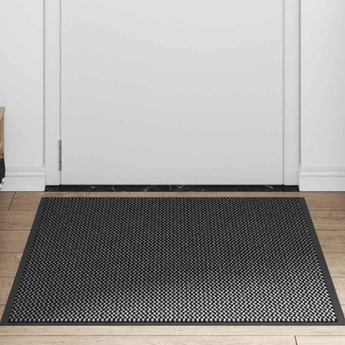 Dørmåtte antracit 90 × 150 cm - skridsikker indgangsmåtte i PP/PVC