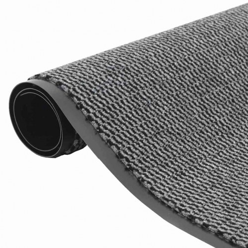 Dørmåtte antracit 90 × 150 cm - skridsikker indgangsmåtte i PP/PVC