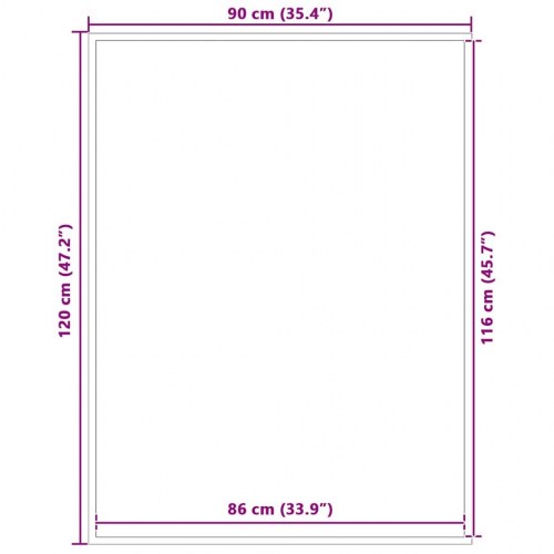 Dørmåtte brun 90 × 120 cm - skridsikker indgangsmåtte i PP/PVC