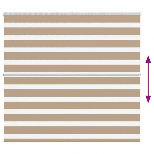 Zebragardin sandbrun 160×100 cm - stofbredde 155,9 cm, polyester