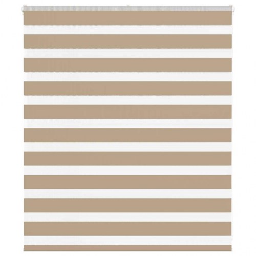 Zebragardin sandbrun 130×100 cm - stofbredde 125,9 cm, polyester