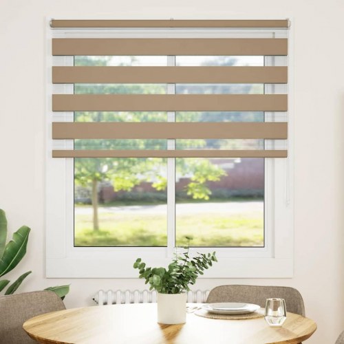 Zebragardin sandbrun 130×100 cm - stofbredde 125,9 cm, polyester