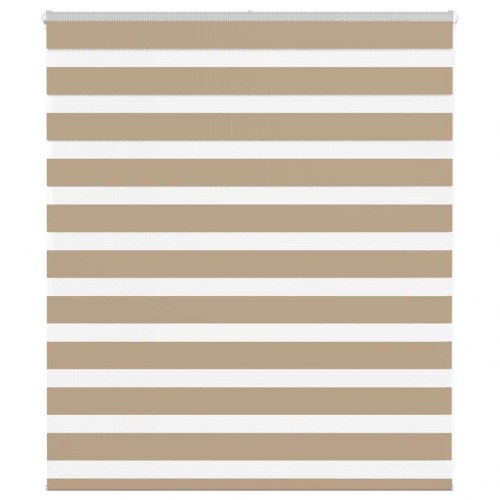 Zebragardin sandbrun 120 × 100 cm - stofbredde 115,9 cm, polyester