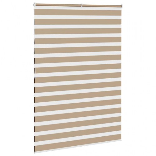 Zebragardin sandbrun 155×200 cm - stofbredde 150,9 cm i polyester