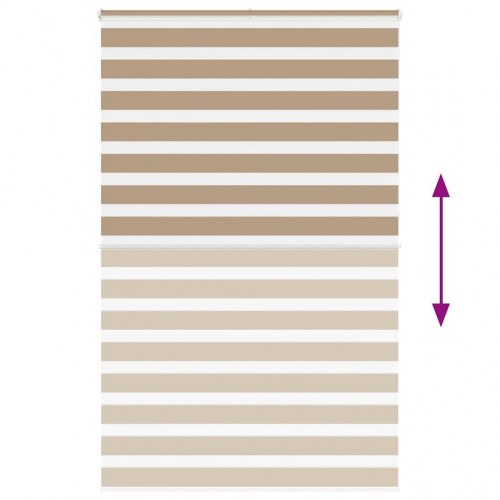 Zebragardin sandbrun 150×230 cm - stofbredde 145,9 cm, polyester