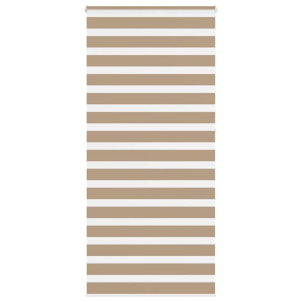 Zebragardin sandbrun 100x230cm stofbredde 95,9 cm polyester billede