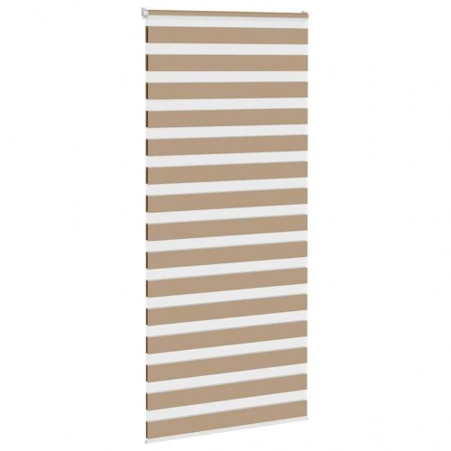 Zebragardin sandbrun 115×230 cm - stofbredde 110,9 cm, polyester