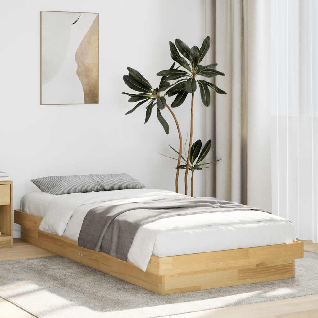 Sengeramme Uden Madras Massivtræ Eg - 80 x 200 cm