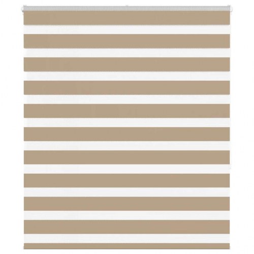 Zebragardin sandbrun 125 × 150 cm - stofbredde 120,9 cm, polyester