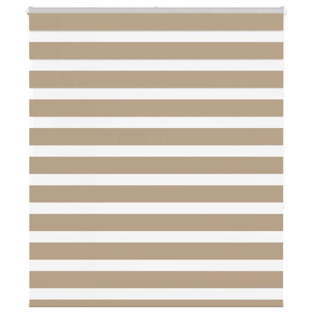 Zebragardin sandbrun 125x150 cm stofbredde 120,9 cm polyester