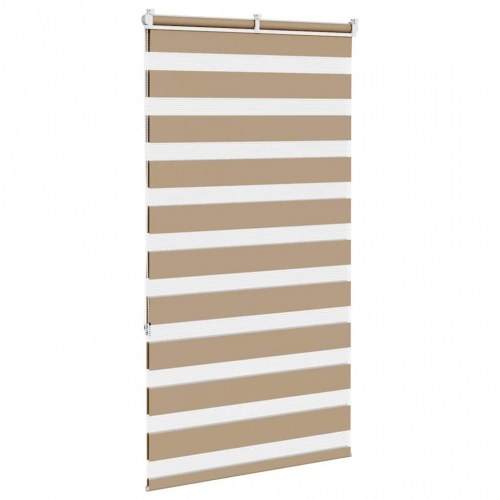 Zebragardin sandbrun 90×150 cm - stofbredde 85,9 cm i polyester