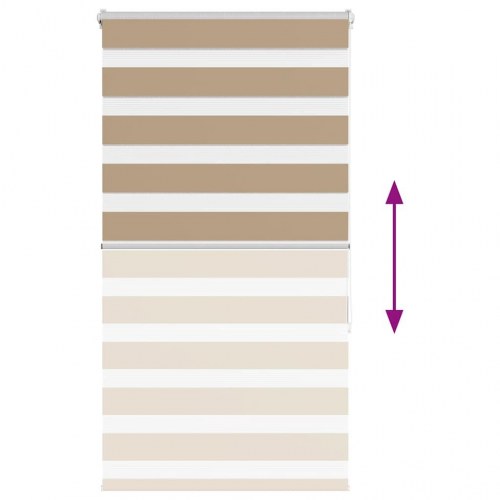 Zebragardin sandbrun 90×150 cm - stofbredde 85,9 cm i polyester