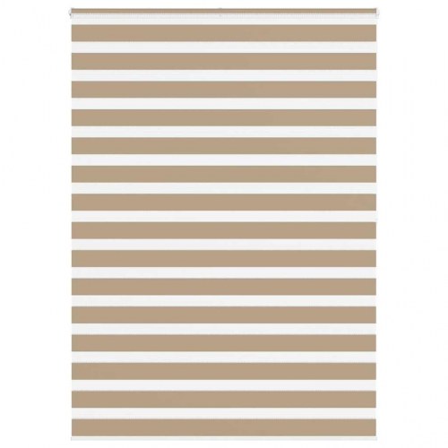 Zebragardin sandbrun 160 × 200 cm - stofbredde 155,9 cm, polyester