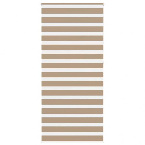 Zebragardin - sandbrun 95×230 cm, stofbredde 90,9 cm, polyester