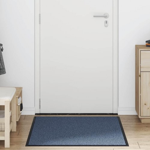 Dørmåtte blå 90 × 150 cm - stor skridsikker indgangsmåtte