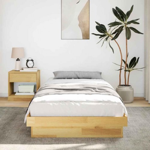 Sengeramme uden madras i massivt egetræ 75 x 190 cm