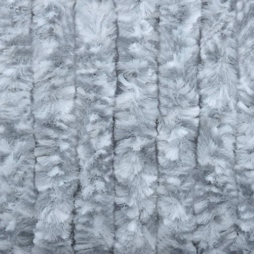 Insektgardin 90×200 cm i chenille - grå/hvid dørgardin
