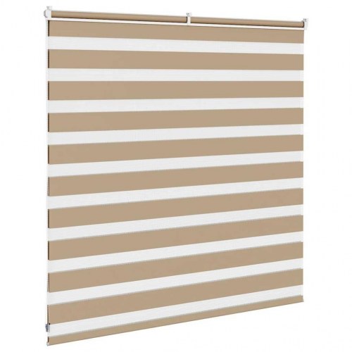 Zebragardin - sandbrun 140×100 cm, stofbredde 135,9 cm, polyester