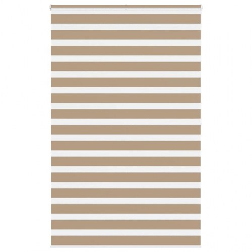 Zebragardin sandbrun 140×200 cm - stofbredde 135,9 cm, polyester
