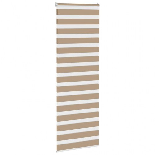 Zebragardin sandbrun 90×230 cm - stofbredde 85,9 cm, polyester