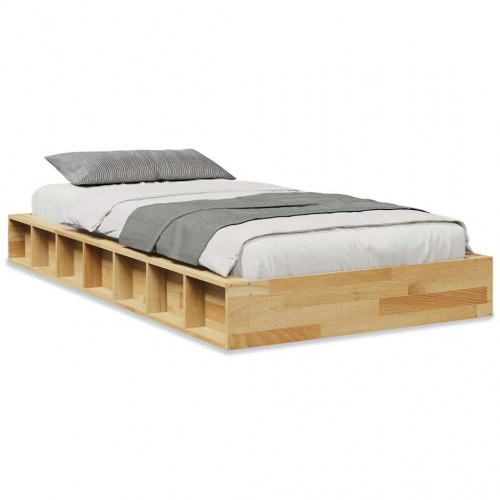 Sengeramme uden madras 90 x 190 cm i massivt egetræ