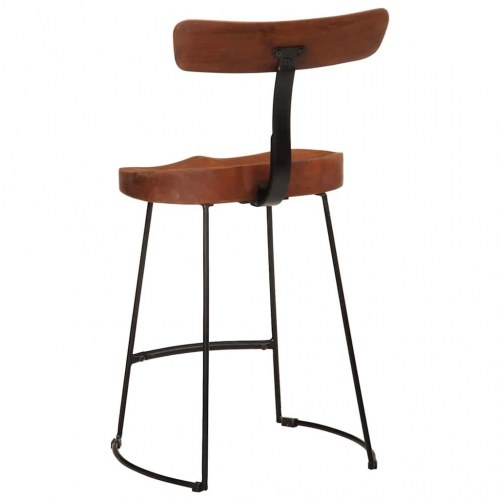 Barstole 2 stk. i massivt mangotræ - 49 x 43 x 79 cm