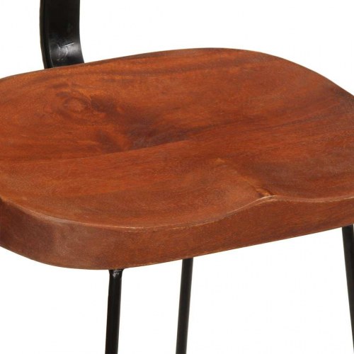 Barstole 2 stk. i massivt mangotræ - 49 x 43 x 79 cm