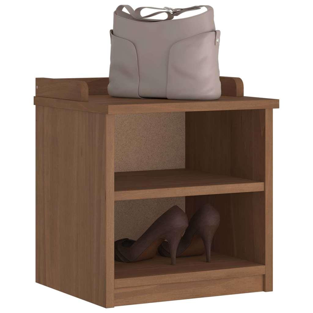 Entrébænk Sandnes 45X40X50 Cm Massivt Fyrretræ - wallnut