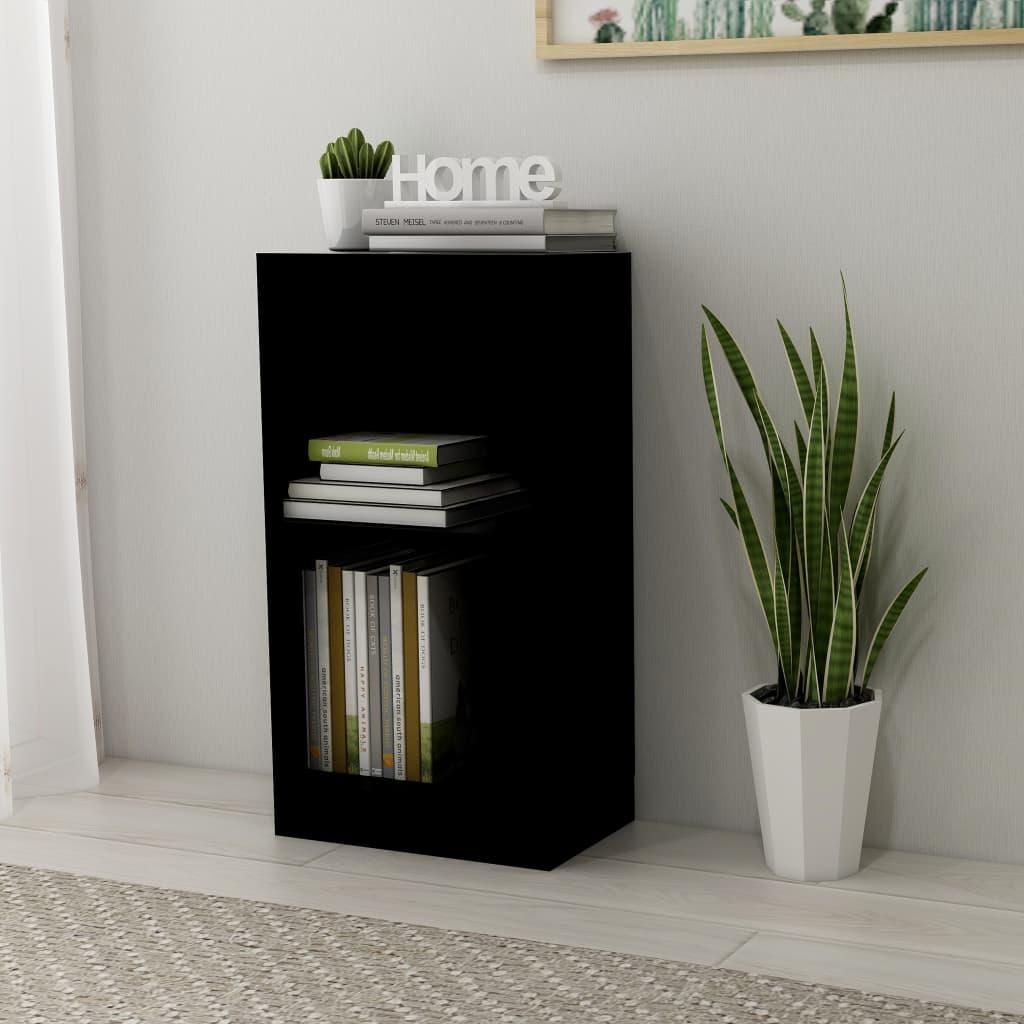 bogreol 40x24x75 cm konstrueret træ sort