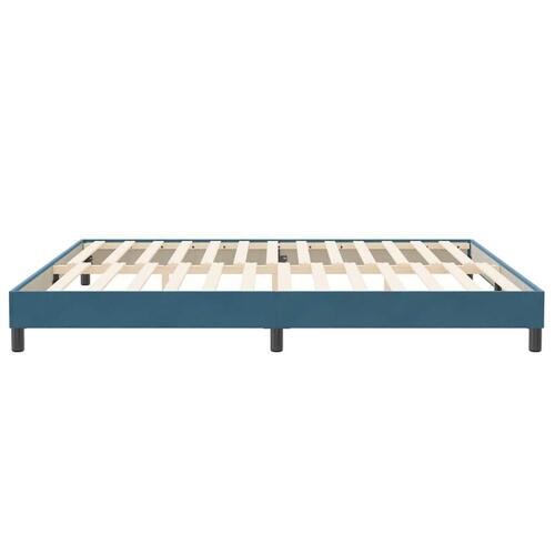 Sengeramme uden madras 200x220 cm fløjl mørkeblå