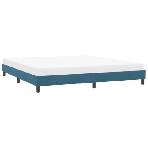 Sengeramme i fløjl - 180×220 cm, mørkeblå