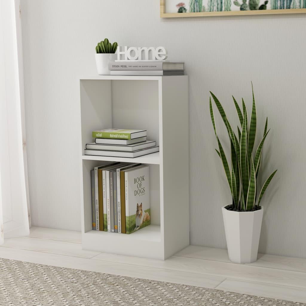 bogreol 40x24x75 cm konstrueret træ hvid