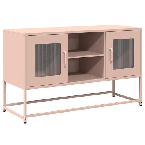 Tv-bord 100,5x39x60,5 cm stål lyserød