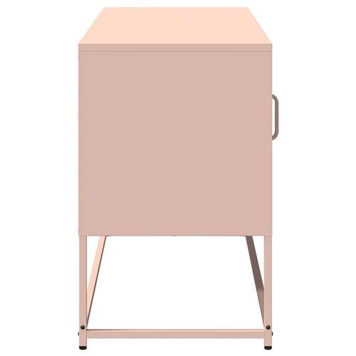 Tv-bord 100,5x39x60,5 cm stål lyserød