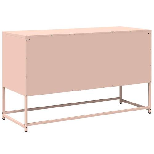 Tv-bord 100,5x39x60,5 cm stål lyserød