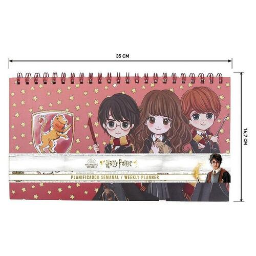 Harry Potter ugentlig planner - rød (papir)