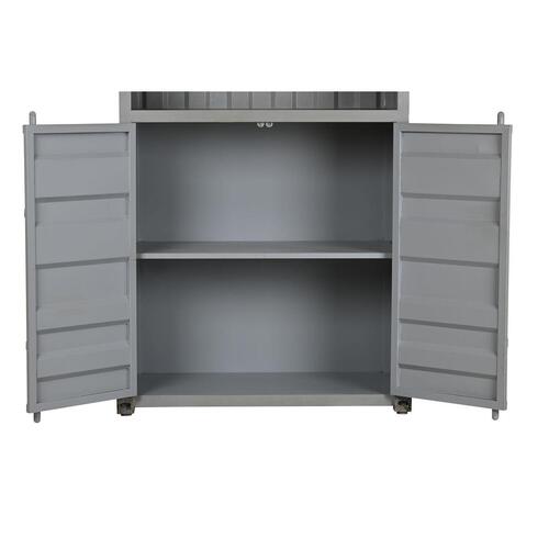 Hylder Home ESPRIT Grå Himmelblå Metal Træ MDF 87 x 44 x 168,5 cm