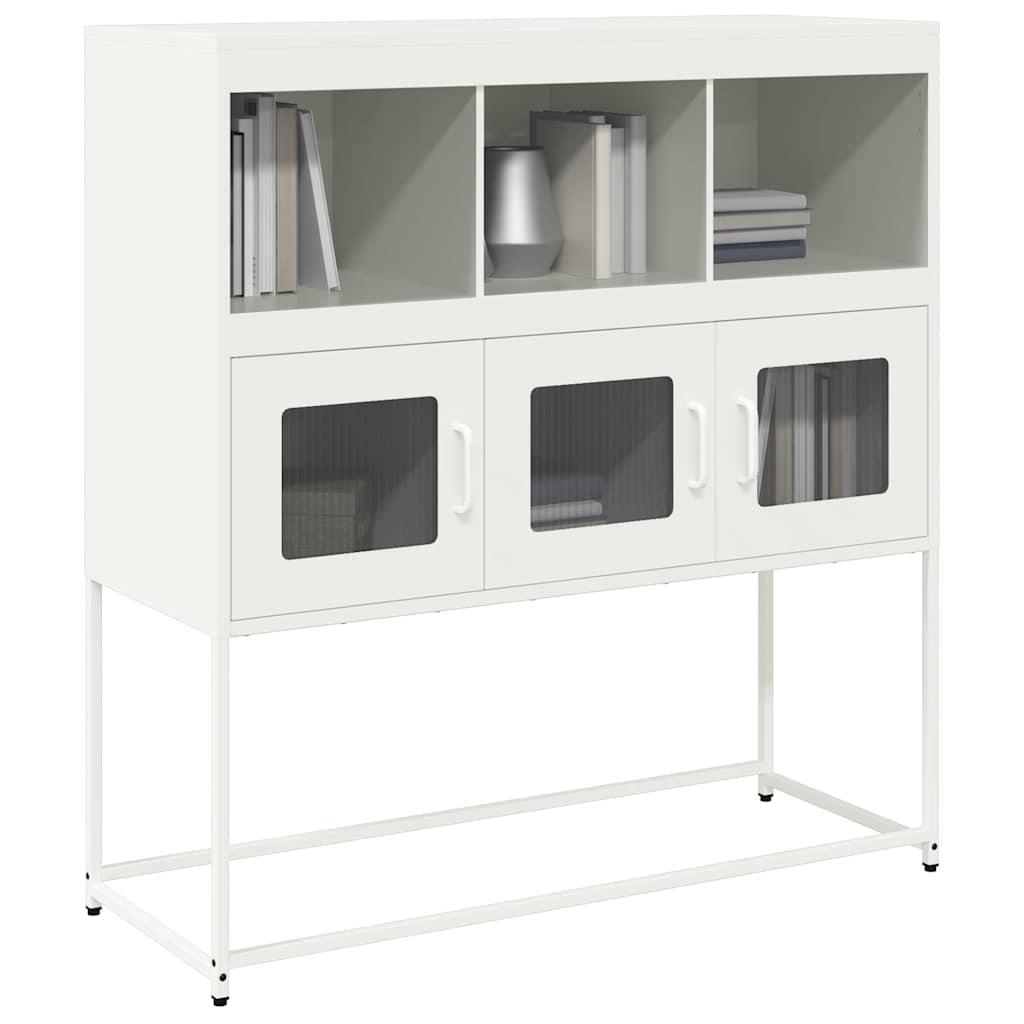 Skab 100,5X39X107 Cm Koldvalset Stål - Hvid